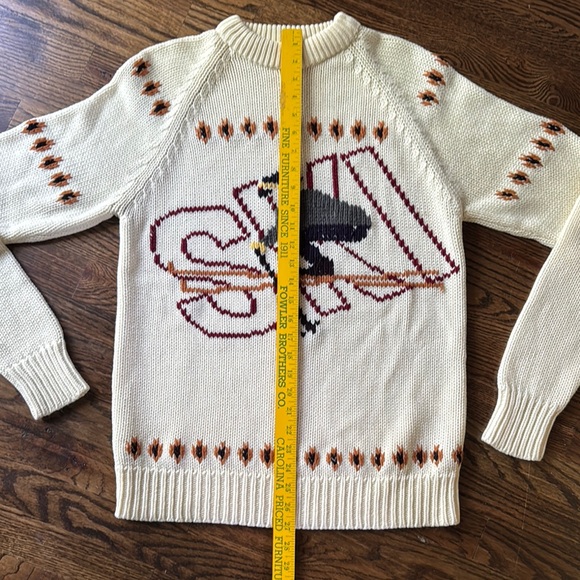 Vintage Sigallo Ski Design Cream Sweater - Picture 3 of 5